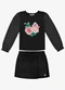 Trick Nick - Conjunto Infantil Blusa com Shorts Saia Preto - variação: Preto