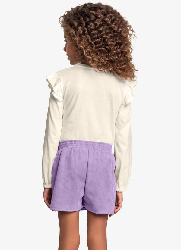Trick Nick - Conjunto Infantil Blusa com Shorts Saia Roxo 2