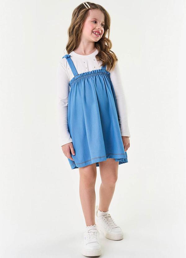 Trick Nick - Conjunto Infantil Blusa com Vestido Bege