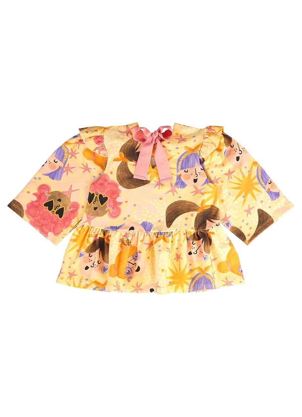 Três e Já - Conjunto Infantil Blusa e Calça Amarelo 6