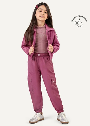 Colorittá - Conjunto Infantil Blusa e Calça Cargo Rosa - COLORITTÁ