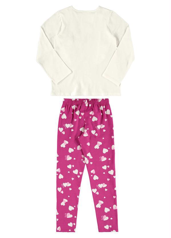 Quimby - Conjunto Infantil Blusa e Calça Legging Branco 3