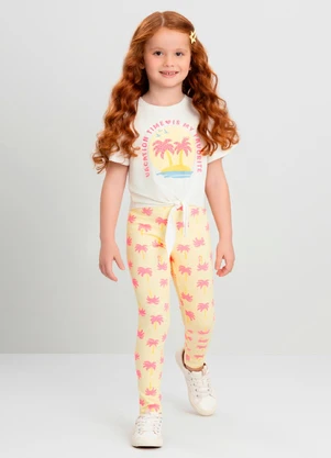Conjunto Infantil Blusa e Calça Quimby Branco - QUIMBY