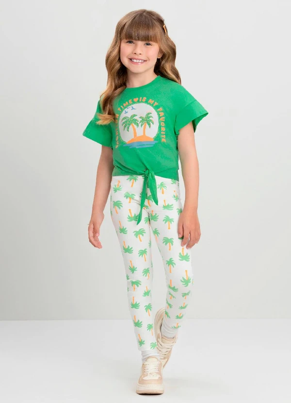 Quimby - Conjunto Infantil Blusa e Calça Quimby Verde