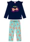 Duduka - Conjunto Infantil Blusa e Legging Suplex Rosa  - variação: Azul