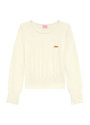 Duduka - Blusa Infantil Blusa e Legging Suplex Bege - DUDUKA