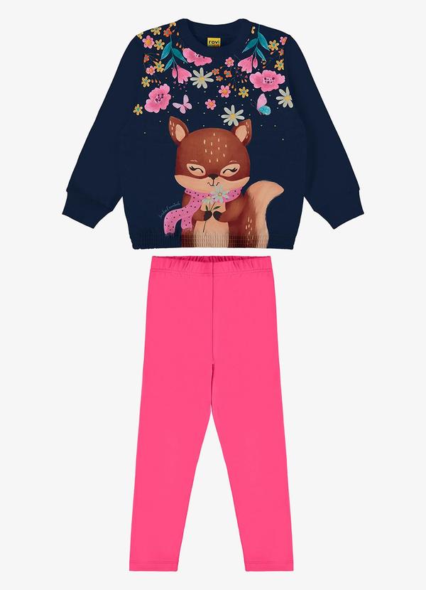 Rovi Kids - Conjunto Infantil Blusão com Legging Azul