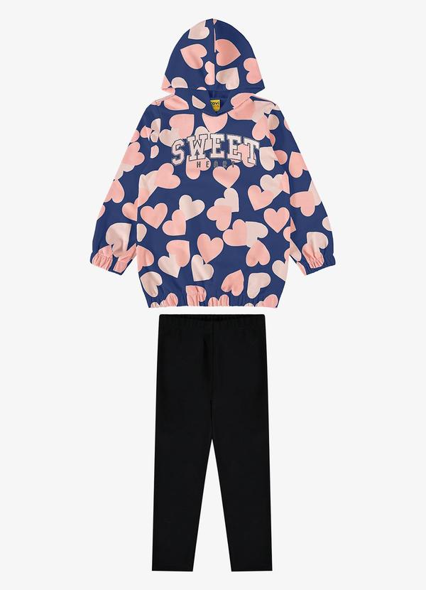 Rovi Kids - Conjunto Infantil Blusão com Legging Azul