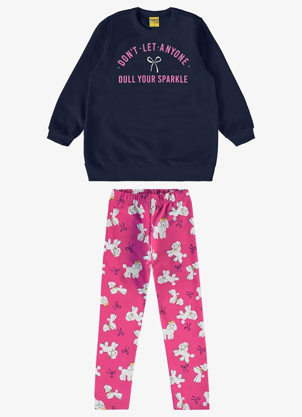 Rovi Kids - Conjunto Infantil Blusão com Legging Azul