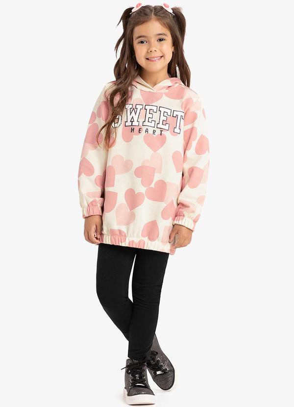 Rovi Kids - Conjunto Infantil Blusão com Legging Bege