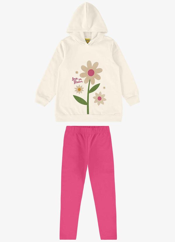Rovi Kids - Conjunto Infantil Blusão com Legging Bege