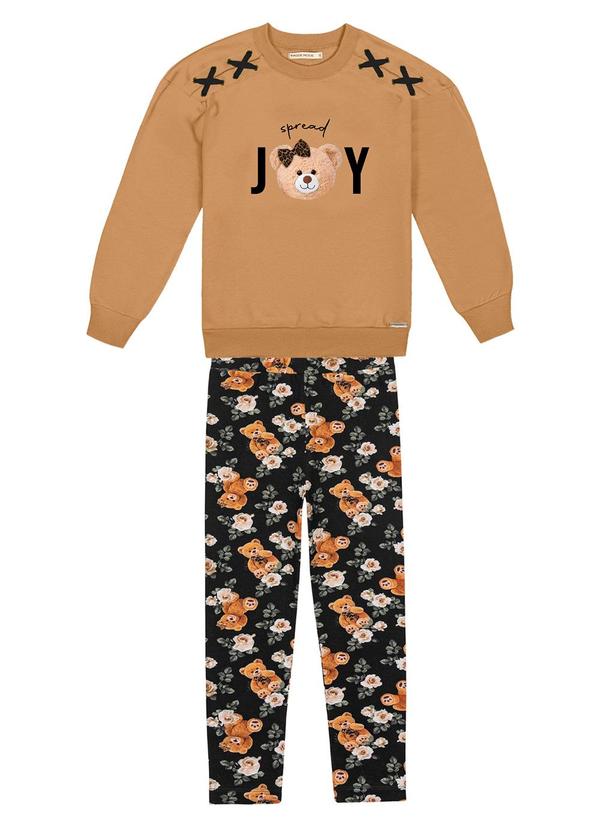 Trick Nick - Conjunto Infantil Blusão com Legging Marrom 3