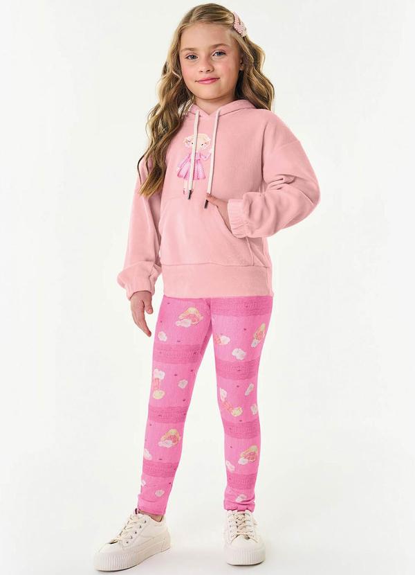 Trick Nick - Conjunto Infantil Blusão com Legging Rosa
