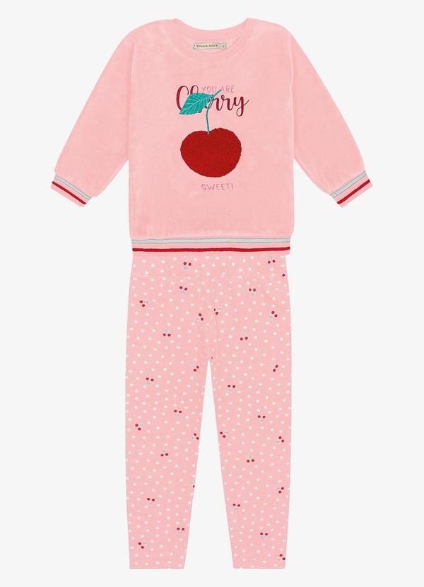 Trick Nick - Conjunto Infantil Blusão com Legging Rosa
