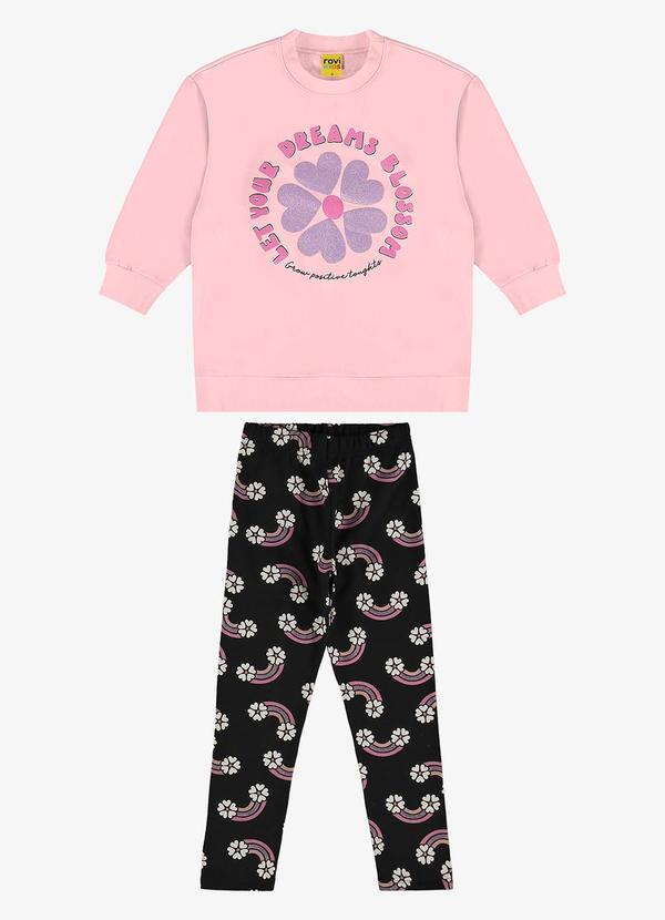 Rovi Kids - Conjunto Infantil Blusão com Legging Rosa 4