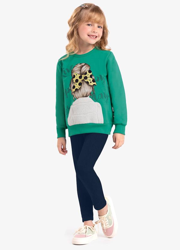 Rovi Kids - Conjunto Infantil Blusão com Legging Verde