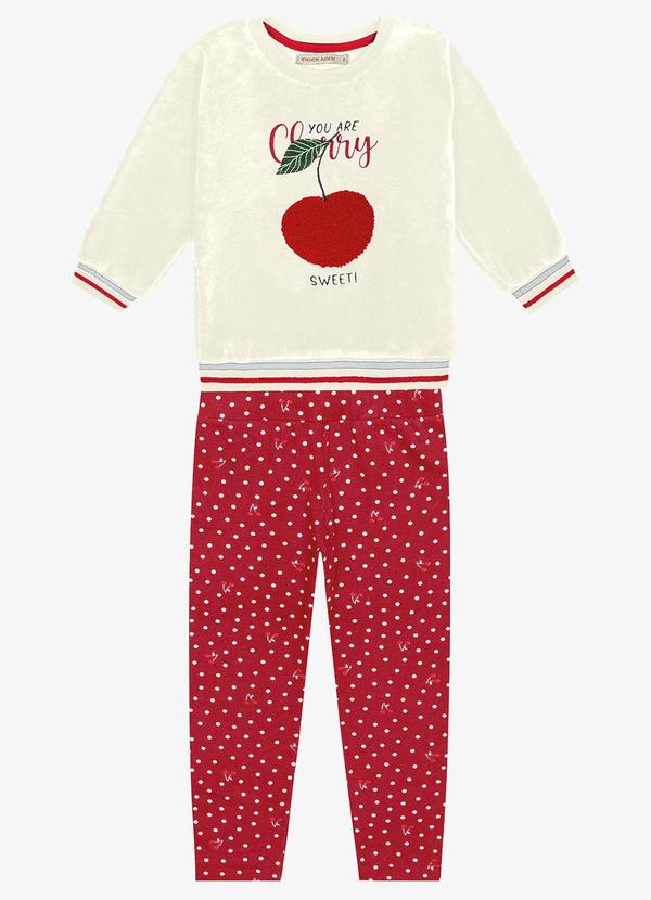 Trick Nick - Conjunto Infantil Blusão com Legging Vermelho