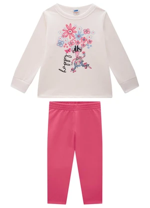 Marlan - Conjunto Infantil Blusão e Calça em Moletom Bege - MARLAN