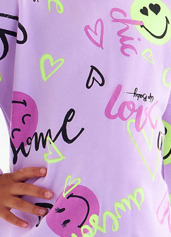 Up Baby - Conjunto Infantil Blusão e Calça Legging Roxo 2