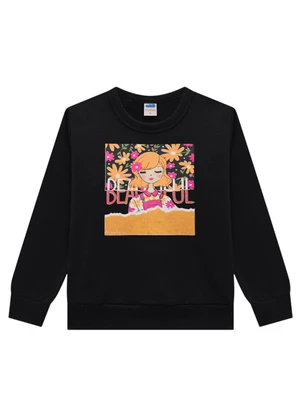 Marlan - Conjunto Infantil Blusão e Calça Moletom Preto - MARLAN