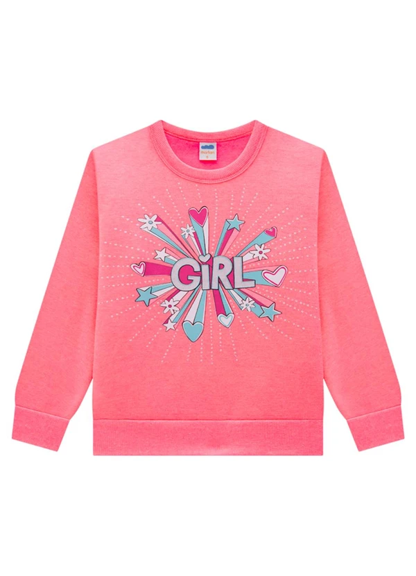 Marlan - Conjunto Infantil Blusão e Calça Moletom Rosa 2