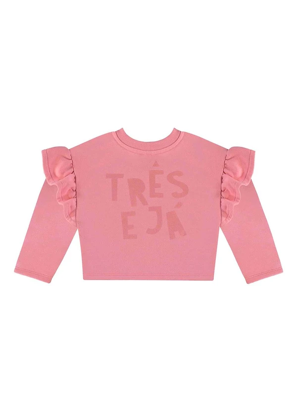 Três e Já - Conjunto Infantil Blusão e Calça Rosa 6