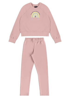 Guloseima - Conjunto Infantil Blusão e Calça Rosa - GULOSEIMA