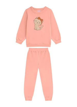 Duduka - Conjunto Infantil Blusão e Calça Rosa - DUDUKA