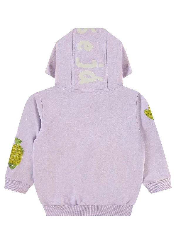 Três e Já - Conjunto Infantil Blusão e Calça Roxo 6