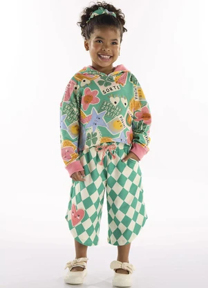 Três e Já - Conjunto Infantil Blusão e Calça Verde - TRÊS E JÁ
