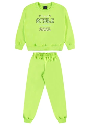 Guloseima - Conjunto Infantil Blusão e Calça Verde - GULOSEIMA