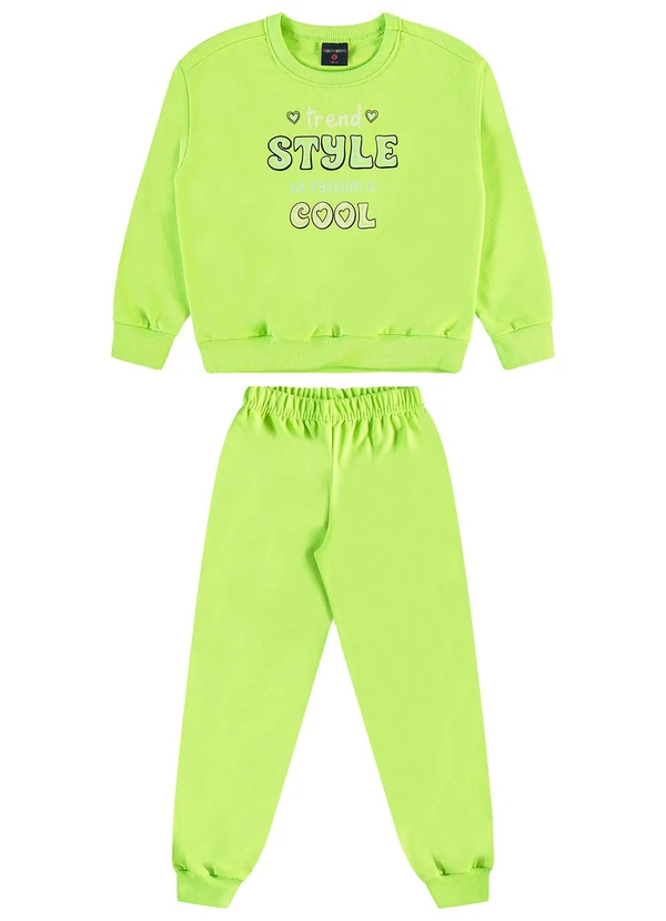 Guloseima - Conjunto Infantil Blusão e Calça Verde