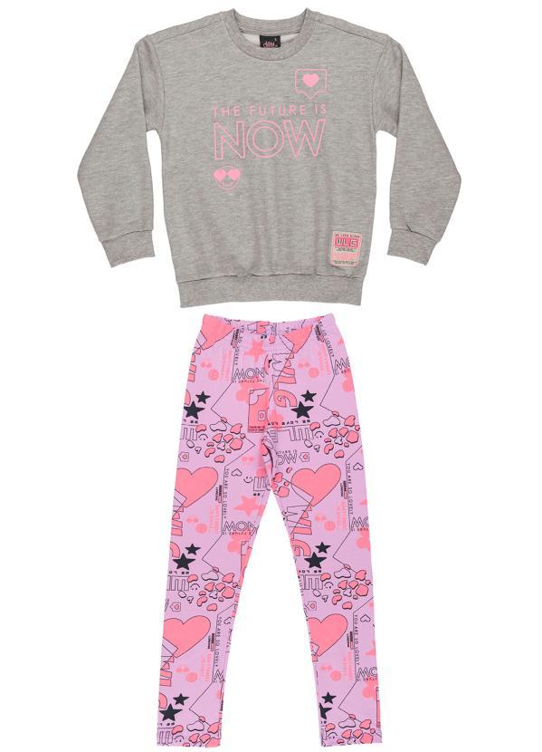 Gloss - Conjunto Infantil Blusão e Legging Cinza 2