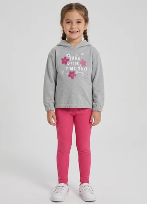 Guloseima - Conjunto Infantil Blusão e Legging Cinza - GULOSEIMA