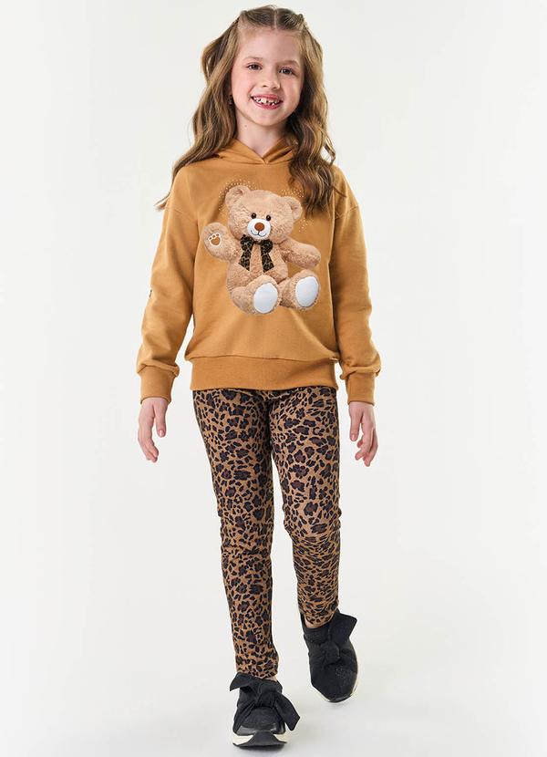 Trick Nick - Conjunto Infantil Blusão e Legging Marrom