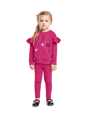 Bee Loop - Conjunto Infantil Blusão e Legging Rosa - BEE LOOP