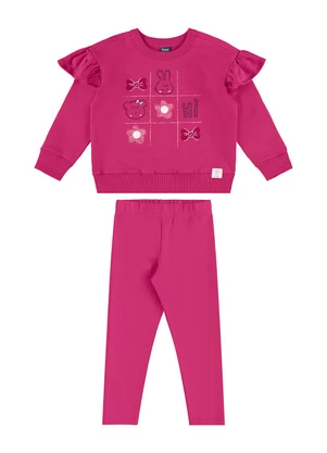 Bee Loop - Conjunto Infantil Blusão e Legging Rosa - BEE LOOP