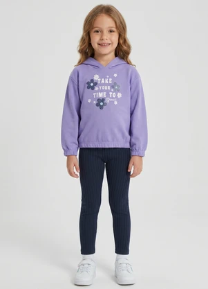 Guloseima - Conjunto Infantil Blusão e Legging Roxo - GULOSEIMA