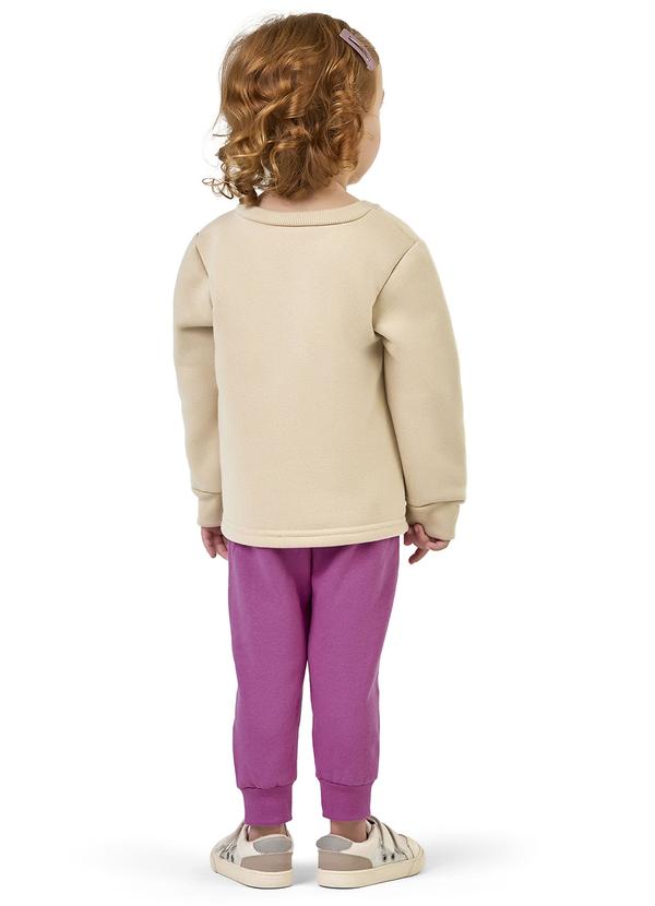 Elian - Conjunto Infantil Blusão Estampado e Calça Bege 3