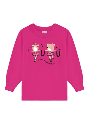 Duduka - Conjunto Infantil Blusão Urso Rosa - DUDUKA