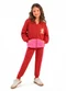 Duduka - Conjunto Infantil Moletom Rosa - variação: Bordô