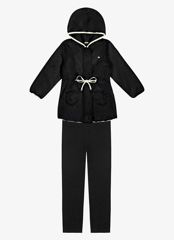 Trick Nick - Conjunto Infantil Casaco com Legging Preto