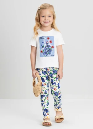 Conjunto Infantil com Blusa e Calça Up Baby Branco - UP BABY