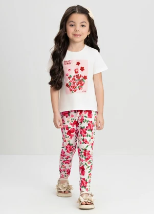 Conjunto Infantil com Blusa e Calça Up Baby Branco - UP BABY