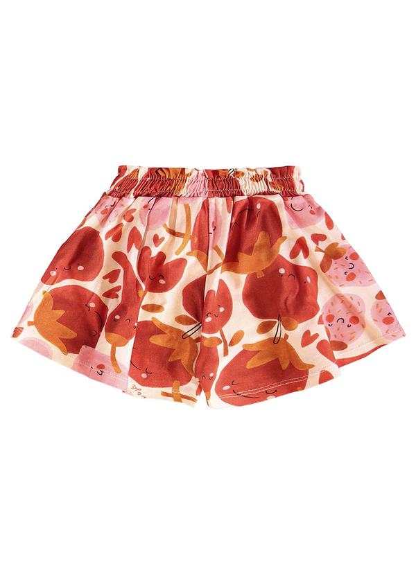 Três e Já - Conjunto Infantil com Blusa e Short Rosa 8