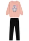 Duduka - Conjunto Infantil com Legging Suedine Rosa  - variação: Rosa