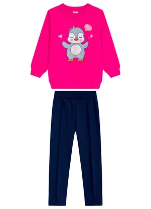 Duduka - Conjunto Infantil com Legging Suedine Rosa  - DUDUKA