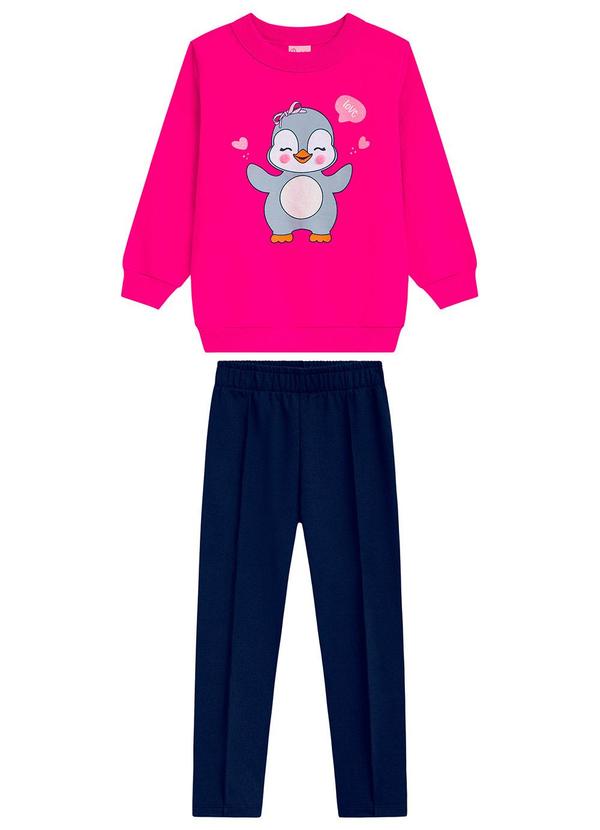 Duduka - Conjunto Infantil com Legging Suedine Rosa