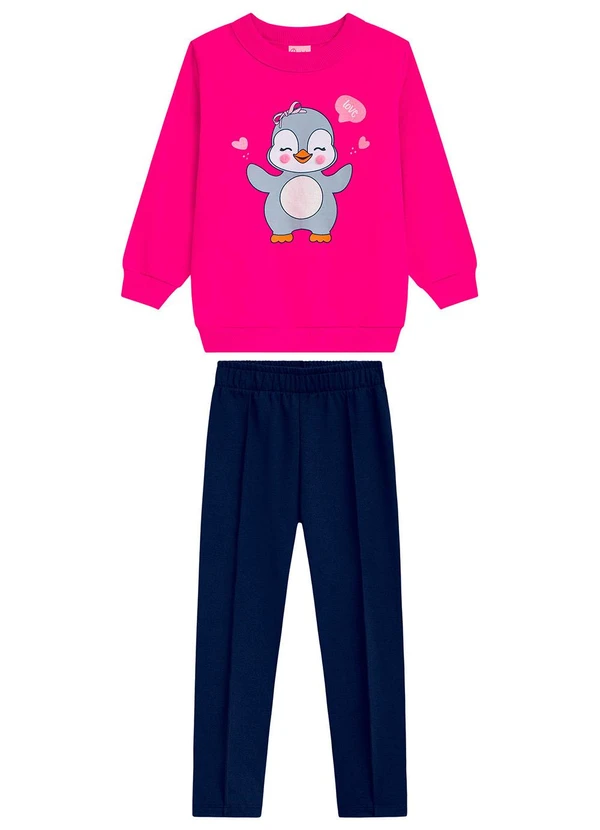 Duduka - Conjunto Infantil com Legging Suedine Rosa