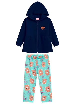 Duduka - Conjunto Infantil com Legging Suplex Azul - DUDUKA